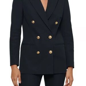 Derek Lam Crosby Black Double-Breasted Women's Blazer
